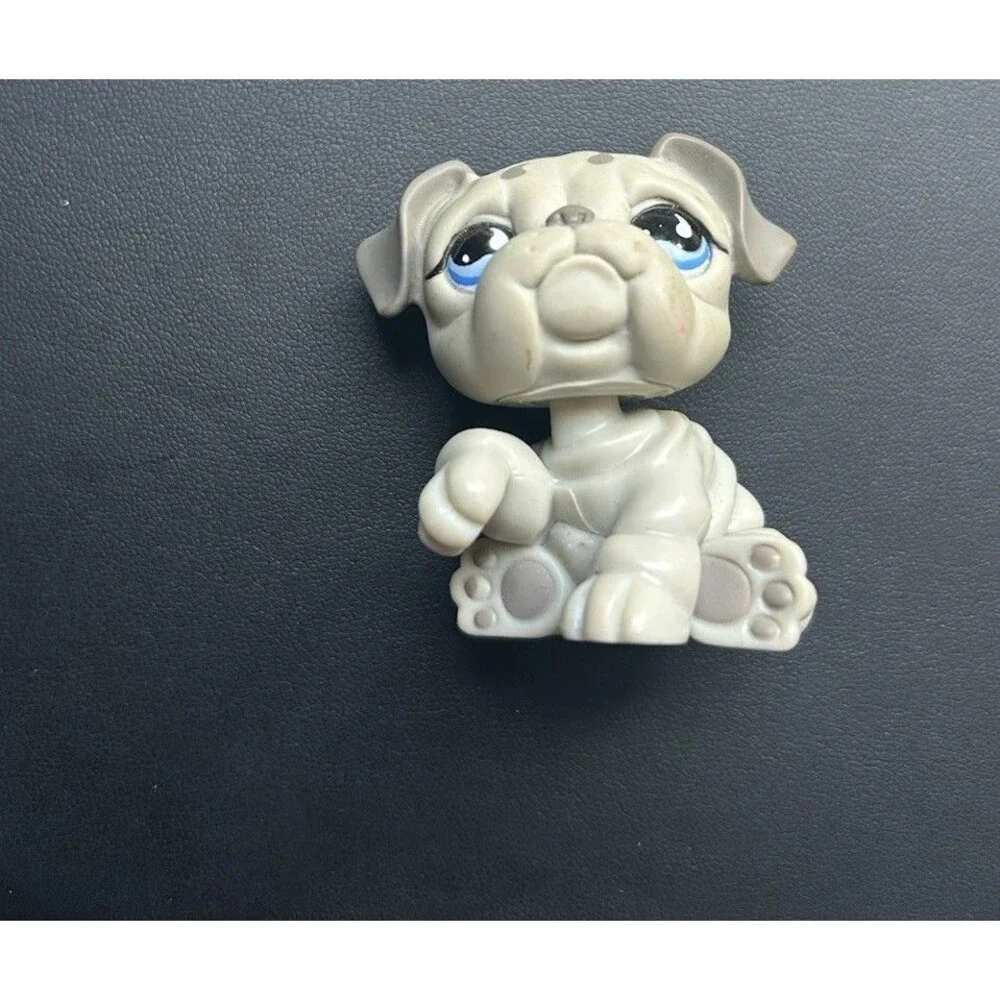 LPS Littlest Pet Shop Greyhound #508 Bulldog Blue Sportiest Eyes Dog Hasbro 2007